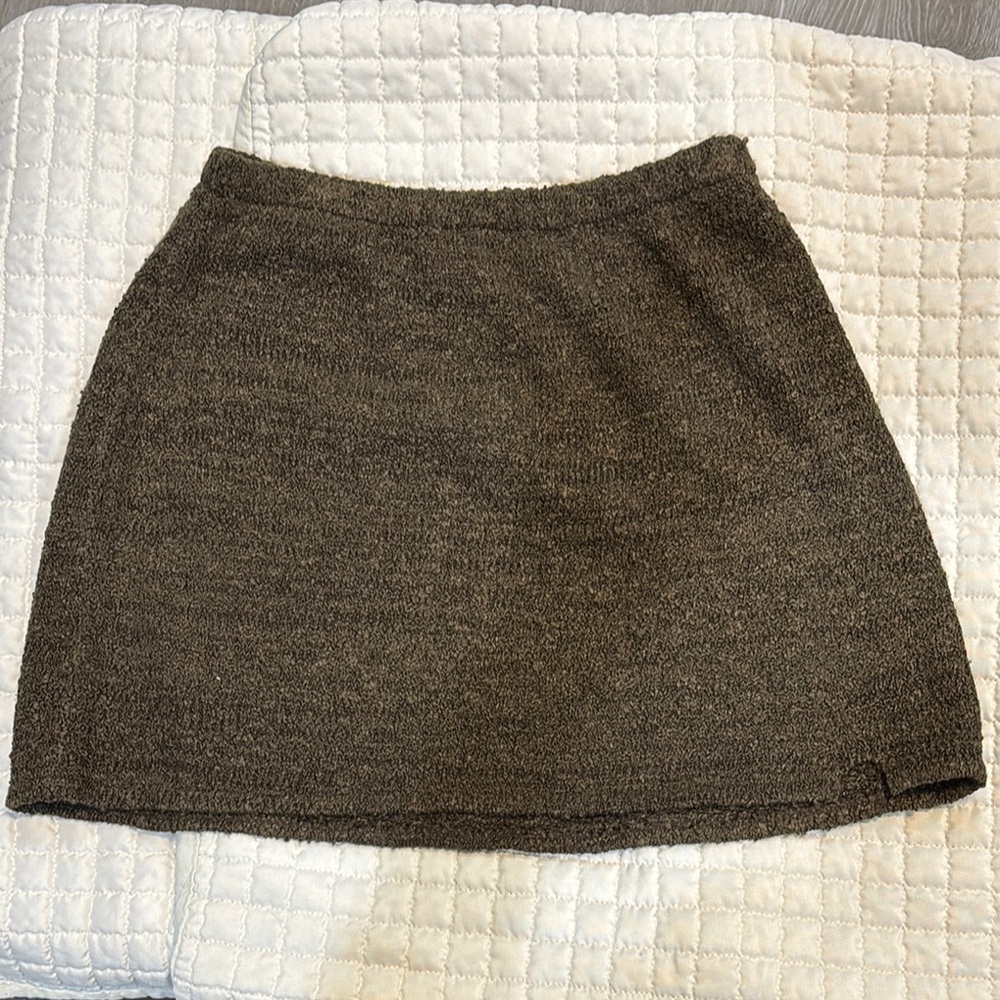 Brown indigo Luna mini knit skirt